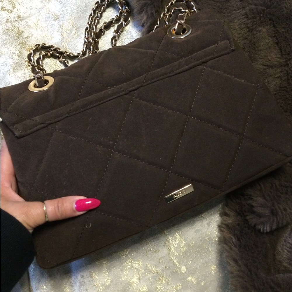 Aldo Quilted Shoulder Bag/crossbody with Gold Chain - Picture 3 of 5